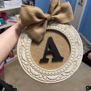 "A" initial wall / door decor